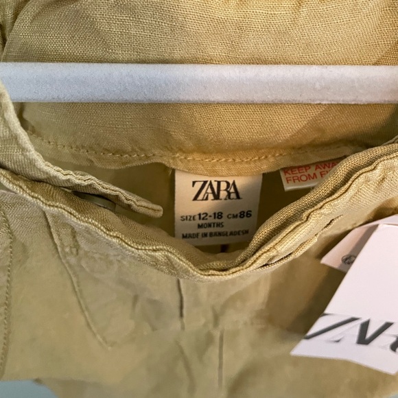 ZARA FLUID LINEN BLEND OVERALLS - Picture 8 of 10